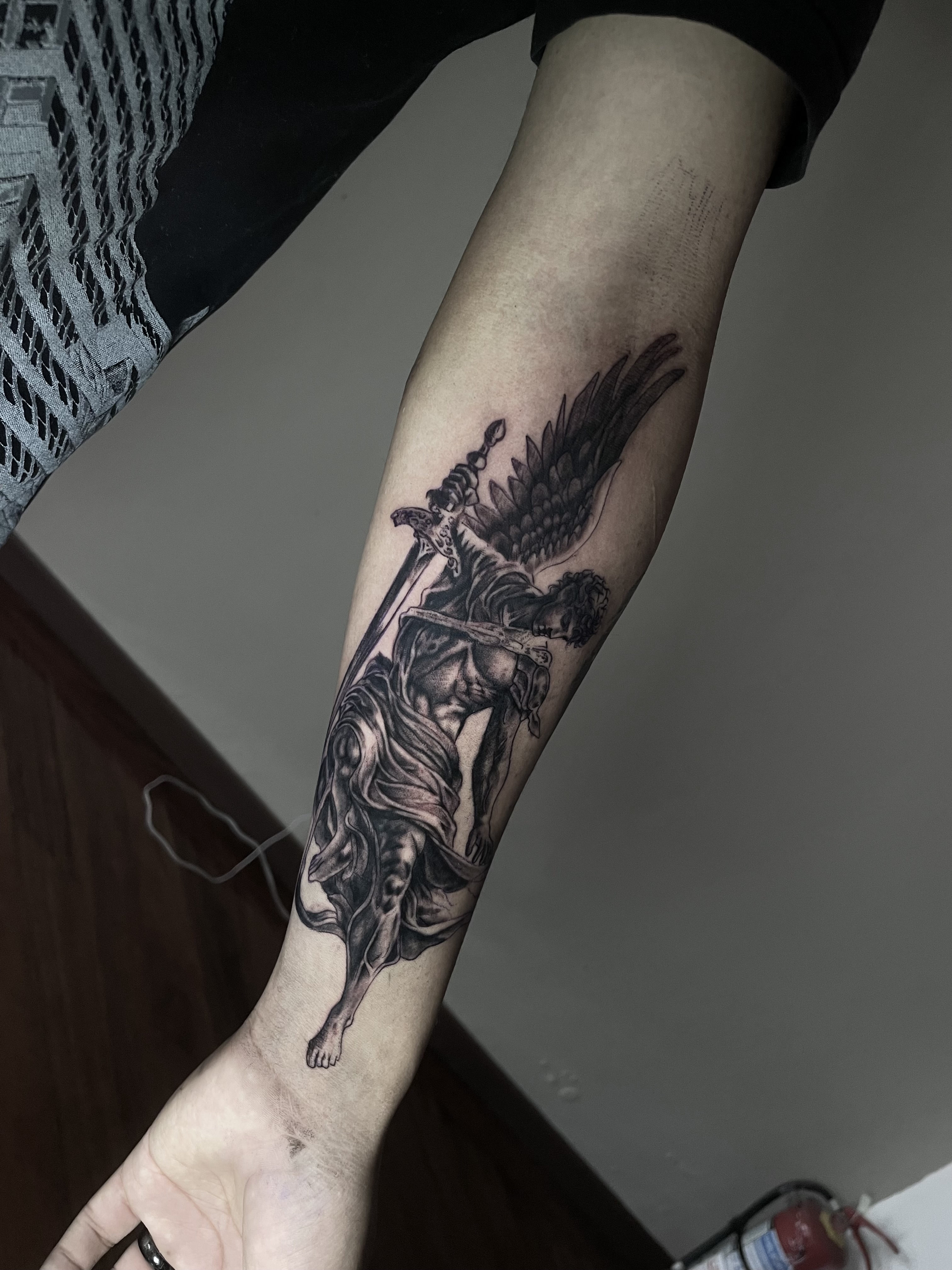 Tatuaje de ángel realista